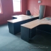 Sugar Maple L Suite Desk with Black Base and Pedestal Storage